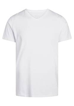 NORVIG Men's V-Neck S/S White T-Shirt, S von NORVIG