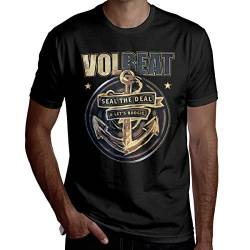 Volbeat Seal The Deal Herren T-Shirt Mode Lässig gekämmt Kurzarm-T-Shirt Schlanke T-Shirts XL von NOT