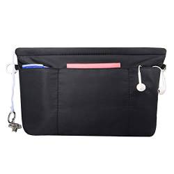 NOTAG Taschen Organisator Wasserdichtes Nylon Taschenorganizer Multi-Tasche Innentaschen für Handtaschen (Schwarz, M) von NOTAG