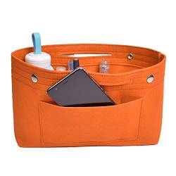 NOTAG Taschenorganizer Handtasche Kosmetik Organizer Tasche Organizer Leichte Große Kapazität Aufbewahrungstasche Accessoires Kosmetiktasche 6 Farben (S, Orange) von NOTAG