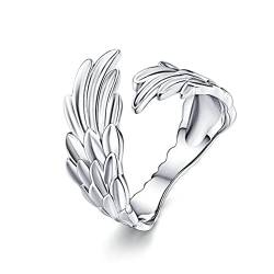 Daumenring, S925 Sterling Silber Ring for Frauen, offen plattiert, personalisierte Verlobung, Ewigkeit, Eheringe, Geschenk, Brautparty, Silber von NOURIS