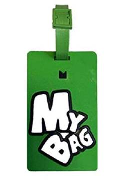 NOVAGO Gepäckanhänger - Luggage Tag-Kofferschild Gepäckanhänger Kofferanhänger Adressanhänger Taschenanhänger in knalligen Farben mit coolen Sprüchen (My Bag Green) von NOVAGO