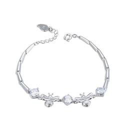 NOVOCE Schmuck S925 Sterling Silber Armband mit Diamanten Biene Armband aus Silber, 925 Silber von NOVOCE