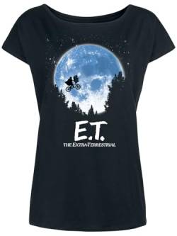E.T. der Außerirdische Moon Damen Loose-Shirt schwarz, Größe:XXL von NP Nastrovje Potsdam