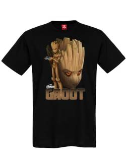 Guardians of The Galaxy Gaming Groot Herren T-Shirt schwarz, Größe: XL von NP Nastrovje Potsdam
