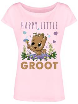 Guardians of The Galaxy Happy Little Groot Damen Loose-Shirt lightpink, Größe:S von NP Nastrovje Potsdam