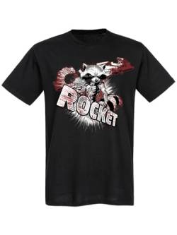 Guardians of The Galaxy Rocket Herren T-Shirt schwarz, Größe:L von NP Nastrovje Potsdam