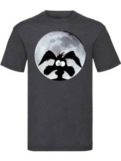 Looney Tunes Coyote Moonlight Herren T-Shirt grau, Größe:L von NP Nastrovje Potsdam