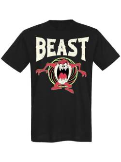 Looney Tunes Taz Beast Herren T-Shirt schwarz, Größe:XL von NP Nastrovje Potsdam
