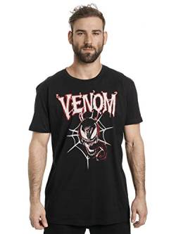 Marvel Venom Cobweg T-Shirt schwarz, Größe:XXL von NP Nastrovje Potsdam