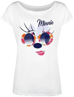Mickey & Minnie Mouse St. Tropez Damen Loose-Shirt Weiss, Größe:L von NP Nastrovje Potsdam