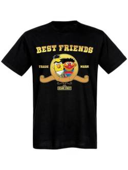 Sesamstrasse Ernie & Bert Best Friends Herren T-Shirt schwarz, Größe:S von NP Nastrovje Potsdam