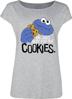 Sesamstrasse Me Just Here for Cookies Loose Shirt Female grau meliert, Größe:S von NP Nastrovje Potsdam