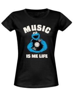 Sesamstrasse Music is Me Life Damen T-Shirt schwarz, Größe:XL von NP Nastrovje Potsdam