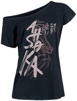 Star Wars Ahsoka Strong Damen Loose Shirt schwarz, Größe:L von NP Nastrovje Potsdam