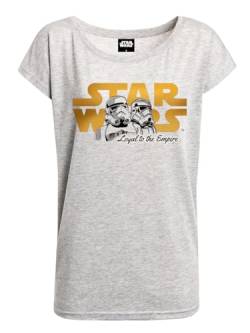 Star Wars Loyal to The Empire Damen Loose-Shirt grau meliert, Größe:L von NP Nastrovje Potsdam