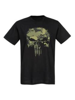 The Punisher Camouflage Herren T-Shirt schwarz, Größe:M von NP Nastrovje Potsdam