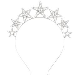 Barockes Stirnband Modernes Glitzerndes Stern Haarband Junggesellinnenabschied Brautschmuck Kopfschmuck Stirnbänder Bulkware von NPYQ