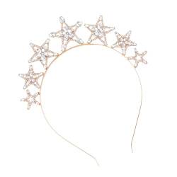 Barockes Stirnband Modernes Glitzerndes Stern Haarband Junggesellinnenabschied Brautschmuck Kopfschmuck Stirnbänder Bulkware von NPYQ