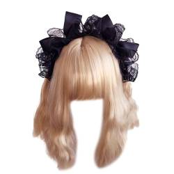 Cosplay Party Spitze Stirnband Mädchen Maid Kostüm Lolitas Haarband Mit Band Schleife Frauen Haar Styling Zubehör Spitze Schleife Stirnband Für Frauen von NPYQ