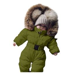 NRTOTI Overall Baby Winter, Warm Schneeanzug mit Kapuze Langarm Jumpsuit Jungen Mädchen Strampler Outfits Winddicht Skioverall Dick Daunen-Skianzug Winteranzug Geschenk 0-24 Monate von NRTOTI