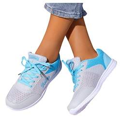 NRTOTI Sneaker & Sportschuhe für Damen Leichte Atmungsaktiv Mesh Sportschuhe Laufschuhe Slip On Turnschuhe Bequem Frühling Sommer Freizeitschuhe Trainer für Outdoor Fitness Gr.36-42 von NRTOTI