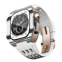 NRYCR Karbonfaser-Uhrenarmband-Set für Apple Watch 8/7/6/5/4/SE-Serie, für iWatch 44/45 mm Uhrenarmband, Luxus-Uhrenarmband, Uhrenarmband Upgrade und Ersatz-Set, 44mm, Achat von NRYCR