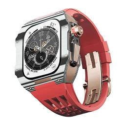 NRYCR Karbonfaser-Uhrenarmband-Set für Apple Watch 8/7/6/5/4/SE-Serie, für iWatch 44/45 mm Uhrenarmband, Luxus-Uhrenarmband, Uhrenarmband Upgrade und Ersatz-Set, 45 mm, Achat von NRYCR