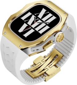 NRYCR Titan-Metall-Uhrengehäuse, Gummiband, Mod Kit, für Apple Watch Ultra 2 49 mm Serie, Herren-Uhrengehäuse, sportlich, atmungsaktiv, Ersatzzubehör, 49 mm, Achat von NRYCR