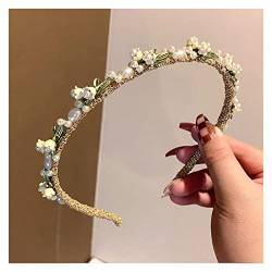 Damen Perlenblumen-Stirnband, handgefertigt, vielseitig einsetzbar, äußere Haardekoration, süßes Stirnband, Haarschmuck von NSIBAN