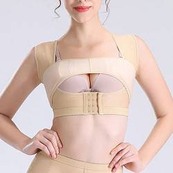 NSXAYIWE Bauchkontrolle, Brustkompressionskleidungsstück Mit Vorderer Öffnung, Dehnbare Und Atmungsaktive Damen-Shapewear(M) von NSXAYIWE
