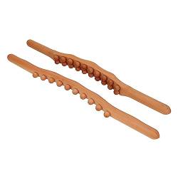 NSXAYIWE Guasha-Holzstab-Werkzeuge, 2 Stück Holzschaberstab, Muskelentspannungs-Massagewerkzeug, Guasha-Werkzeug Kompatibel Für Nacken Und Schulter von NSXAYIWE