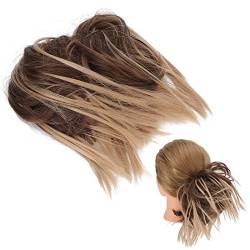 NSXAYIWE Haarteile Für Frauen, Mehrfarbiges, Flauschiges Haarteil aus Chemiefaser, Dutt-Haarteile Für Frauen, Kompatibel Für Party, Abschlussball Oder Hochzeit(Q17-18T10#) von NSXAYIWE