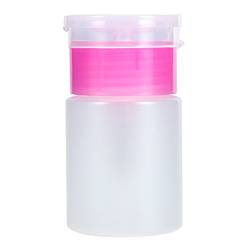 NSXAYIWE Kunststoff-Pumpflaschenspender, 60 Ml, Wiederverwendbar, Praktisches Und Auslaufsicheres Design, Nagelpflege-Spenderflasche Für Nagellackentferner, Alkohol(Rosa) von NSXAYIWE