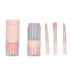 NSXAYIWE Make-up-Pinsel-Set, 5-in-1, Multifunktional, Tragbar, Make-up-Pinsel, Mini-Gesichts-Make-up-Pinsel, Kleines Make-up-Pinsel-Set, Rosa von NSXAYIWE