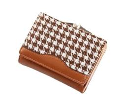 NTIYOU Geldbörsen Geldbörse, modisches Pu-Leder, großes Portemonnaie, Kartenhalter, Unisex, Business-Geldbörsen, kurzer Stil, Münzfach, reißfest Dauerhaft (Color : Brown-1, Size : 8.5x11cm) von NTIYOU