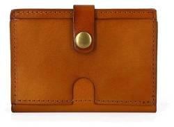 NTIYOU Geldbörsen Geldbörse Damen Leder Geldbörse Herren Slim Kartenhalter Große Kapazität Münzgeldbörsen Unisex Münzfach 2 Ausweisfenster Reißfest Dauerhaft (Color : Brown) von NTIYOU