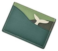 NTIYOU Geldbörsen Geldbörse Damen Schaf Damen Leder Geldbörse Tragbarer Kartenhalter Vintage Mini Münzgeldbörsen Kurzer Stil Münzfach Reißfest Dauerhaft (Color : Green) von NTIYOU