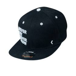 NTNK C20 Snapback Cap - Unisex Mütze Sport Baseball 100% Acryl - Einheitsgröße (Black-White) von NTNK - Never TRY Never KNOW