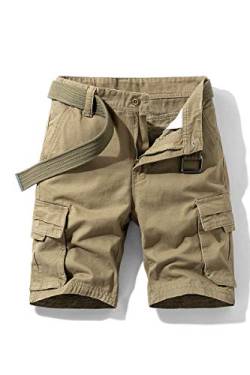 NTNY3 Herren Cargo Short Sommerhose Männer (3XL, Khaki) von NTNY3