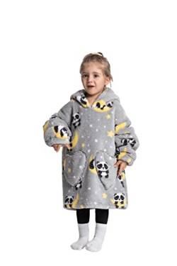 NUANHOM Übergroße Tragbarer Kapuzenpullover Hoodie Decke für Kinder und Kleinkinder,Super Warm, Gemütlich, Übergroße Kapuzendecke Sweatshirt mit Tasche für Mädchen und Jungen von NUANHOM