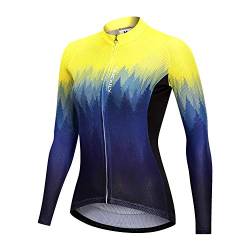 NUCKILY Damen Langarmshirts Radtrikots Radfahren Jersey Langarm Fahrrad Kleidung Shirts Tragen Mit 4 Taschen von NUCKILY