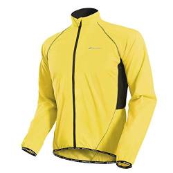 NUCKILY Herren Multifunktionelle Fahrradjacke Windjacke Radjacke Laufjacke Winddicht Wasserabweisend Atmungsaktiv Reflektierend MTB Mountainbike Jacket Anti-UV Joggen Wandern von NUCKILY