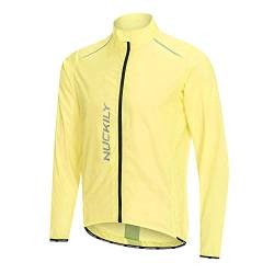 NUCKILY Herren Multifunktionelle Fahrradjacke Windjacke Radjacke Laufjacke Winddicht Wasserabweisend Atmungsaktiv Reflektierend MTB Mountainbike Jacket Anti-UV Joggen Wandern von NUCKILY