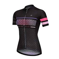 NUCKILY Radtrikot Bike Shirt Schwarz und Weiß Angel Damen Breathable Bicycle Top von NUCKILY