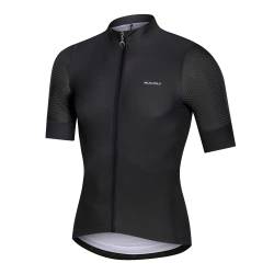 NUCKILY Rennrad Trikot Kurzarm Sommer | Radtrikot Herren Kurz mit Reißverschlusstaschen | Radtrikot Schnelltrocknend | Fahrradtrikot | Fahrradbekleidung | MTB Kleidung von NUCKILY