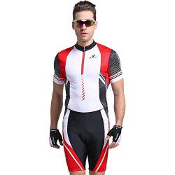 NUCKILY Summer Triathlon Suit Short Sleeve Cycling Skinsuit for Men/Women X-Large von NUCKILY