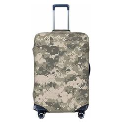 NUJAKE Armee Digital Camouflage Koffer Abdeckung Durable Reise Gepäck Abdeckung Schutz Für 18-32 Zoll, Schwarz , XL von NUJAKE
