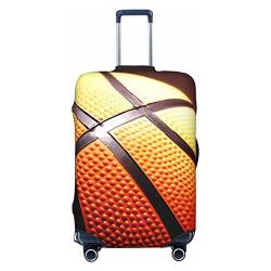 NUJAKE Basketball-Hintergrund-Koffer-Abdeckung, langlebig, Reisegepäck-Abdeckung, Schutz für 45,7-81,3 cm, Schwarz , M von NUJAKE