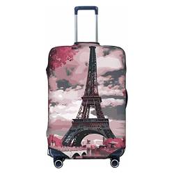 NUJAKE Eiffelturm-Koffer-Abdeckung, langlebig, Reisegepäck-Abdeckung, Schutz für 45,7-81,3 cm, Schwarz , M von NUJAKE